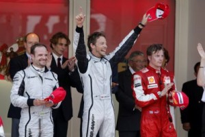 Jenson Button, Rubens Barrichello, Kimi Raikkonen, Monaco, 2009