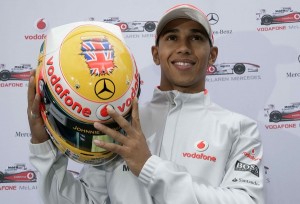 Lewis Hamilton's 2009 British GP helmet