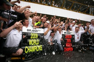 Brawn GP celebration, Brazil, 2009